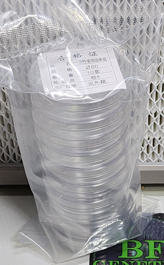 Placas Petri de 60 mm (paquete de 10)
